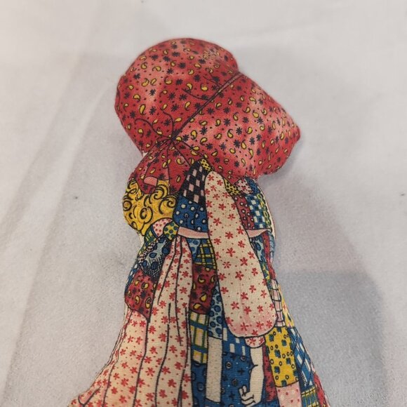 Holly Hobbie Handmade American Greetings Calico Fabrics Red Bonnet Doll Plush - Picture 6 of 7